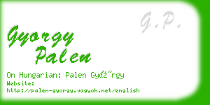 gyorgy palen business card